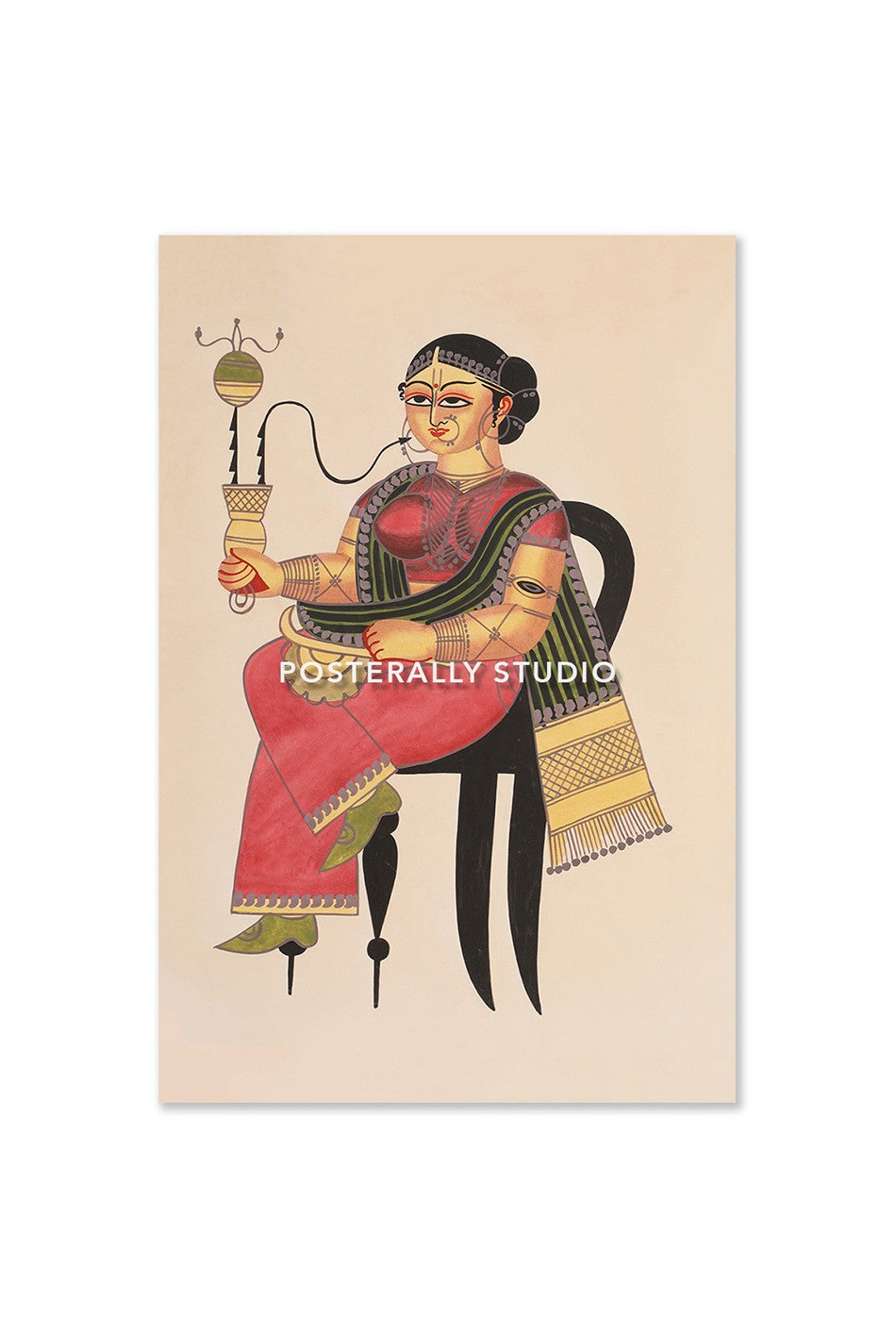 A Woman Having Hukkah