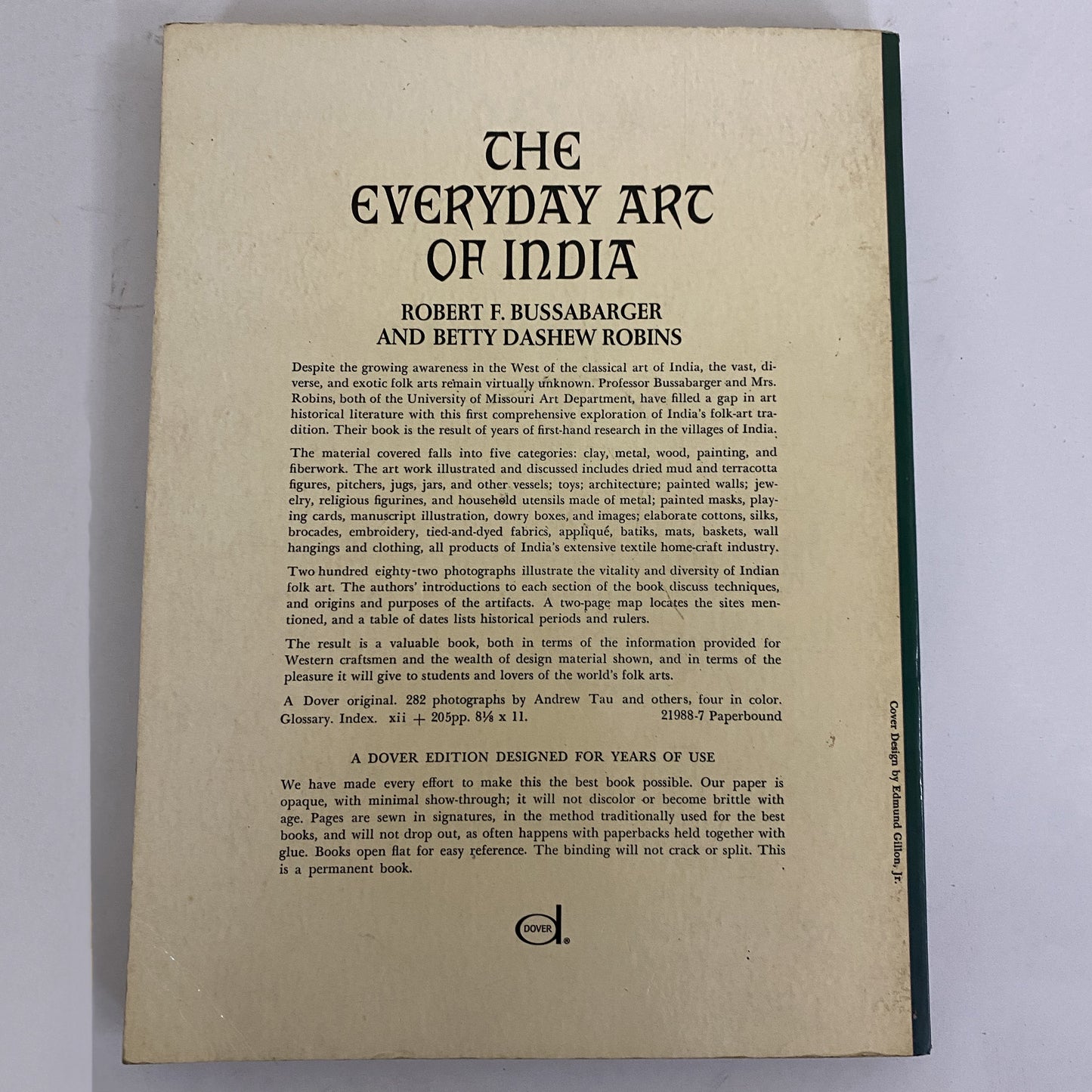 The Everyday Art of India by Robert F. Bussabarger & Betty D. Robins – 1 June 1969