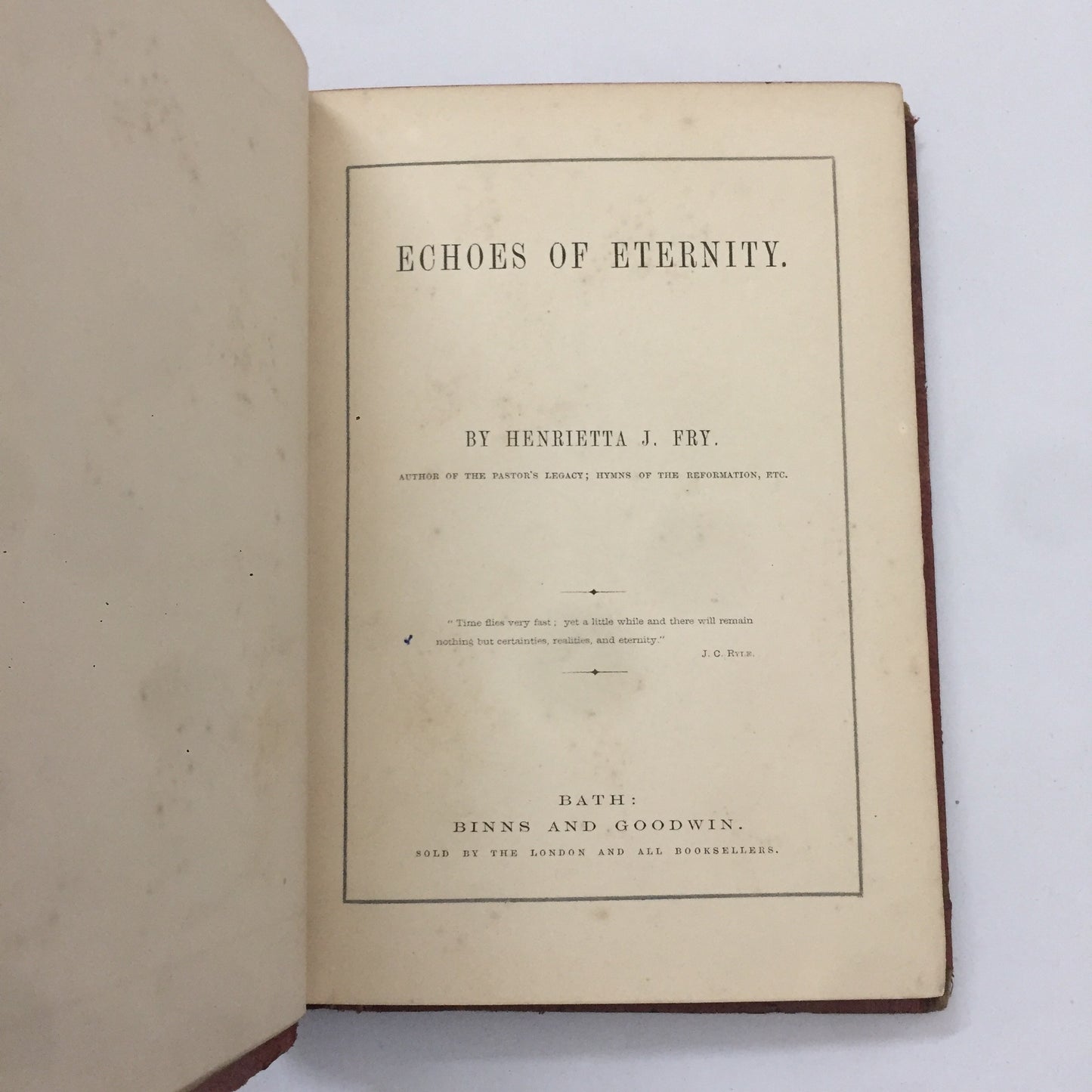 Echoes of Eternity by Henrietta J. Fry. (1859)
