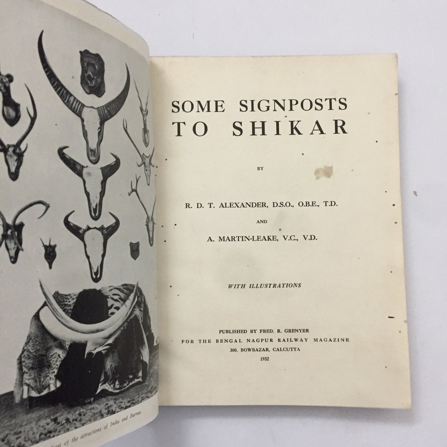 Some Signposts to Shikar by R. D. T. Alexander and A. Martin-Leake (1932)