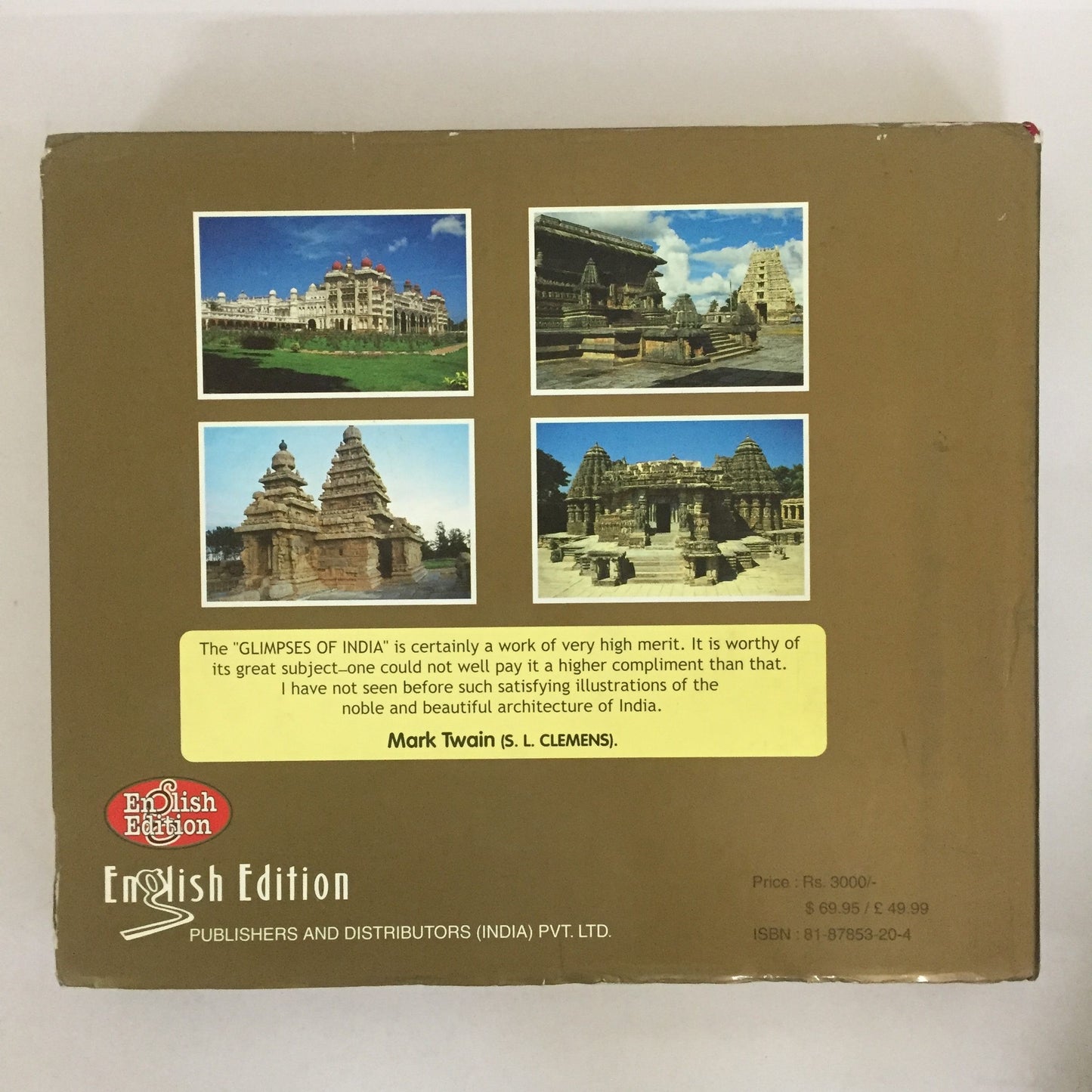 Glimpses Of India by J. H. Furneaux (2002 Edition)