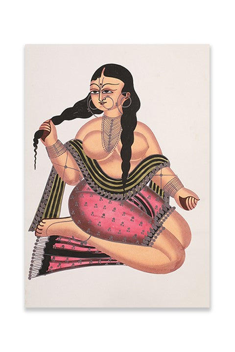Woman in Pink Dress Holding Hair
