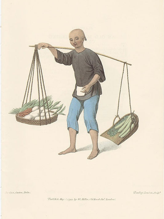 A Boy Carrying Vegetables