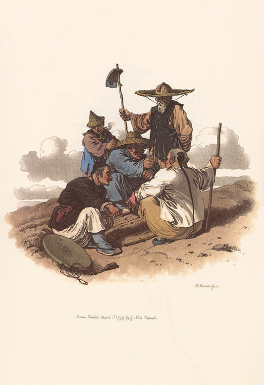 A group of Peasantry playing dice