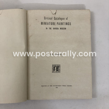 Critical Catalogue of Miniature Paintings in the Baroda Museum by O. C. Gangoly (1960)