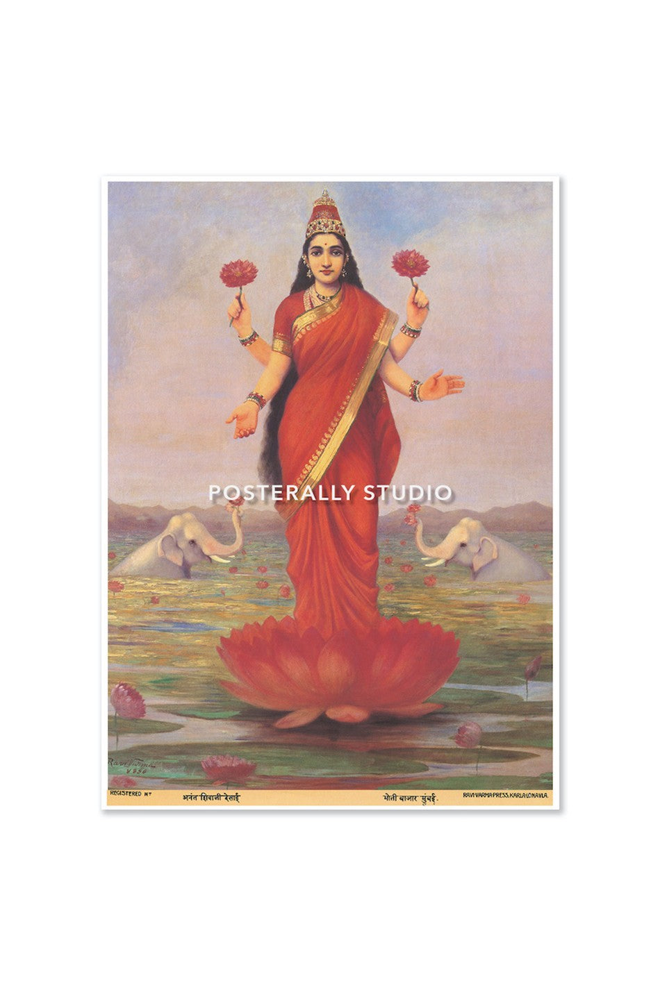 Goddess Lakshmi by Raja Ravi Varma