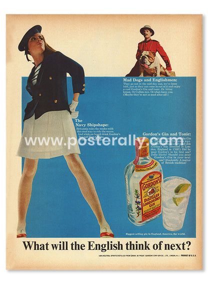 Gordons Distilled London Dry Gin (1950s)