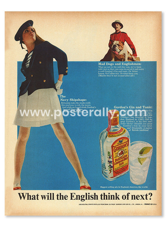 Gordons Distilled London Dry Gin (1950s)