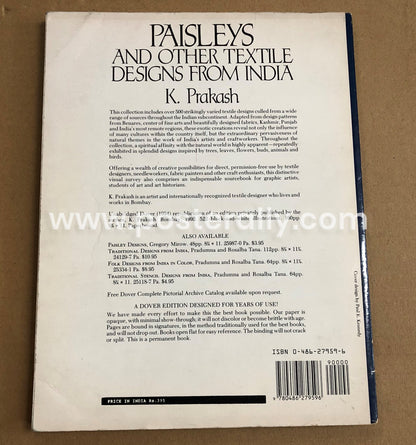 Paisleys and Other Textiles Designs From India K Prakash