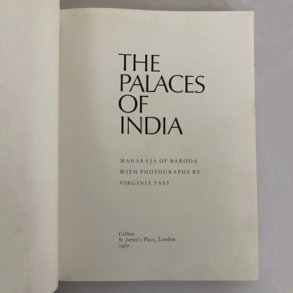 The Palaces of India by Fatesinhrao Gaekwad, Maharaja of Baroda (1 October 1980)