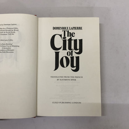 The City of Joy by Dominique Lapierre (1987)