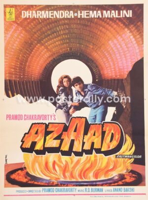 Azaad Movie Poster. Buy Original Bollywood Posters online, Vintage Bollywood Posters, Movie Posters online, Bollywood memorabilia for sale.