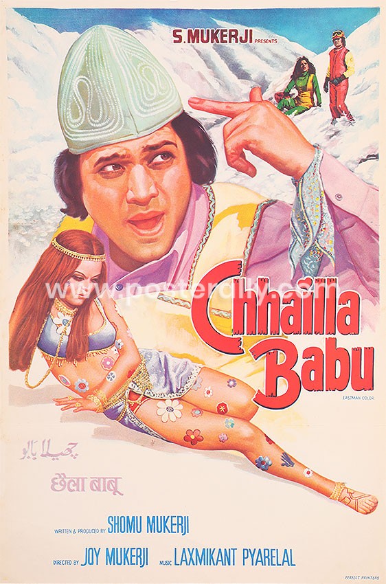 Chhailla Babu Original Movie Poster. Rajesh Khanna movie posters. Original Bollywood Movie Posters, Hindi Movie Posters for sale online. Shipping Globally.