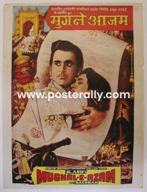 Buy Mughaleazam Original Bollywood Movie Poster. Dilip Kumar, Madhubala, Prithviraj Kapoor. Buy vintage handpainted Bollywood posters online.