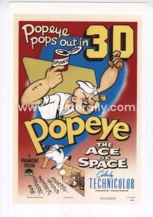 Popeye the Ace of Space | Vintage Hollywood Posters | Cartoon Posters | Kids Room Posters