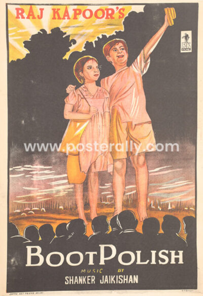 Boot Polish Movie Poster. Buy Original Bollywood Posters online. Original Hand Painted Poster.