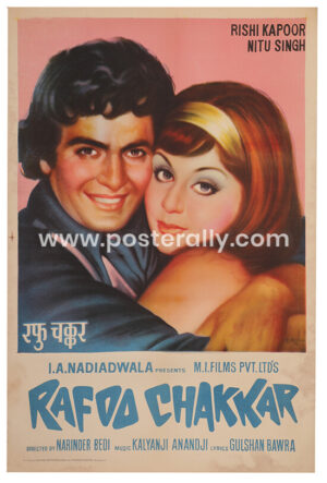 Rafoo Chakkar Original Movie Poster. Directed by Narender Bedi. Starring Rishi Kapoor, Neetu Singh, Madan Puri. Buy Original Bollywood Posters online.