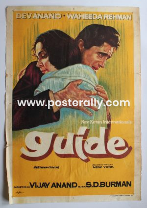 Buy Guide 1965 Original Bollywood Movie Poster. Starring Dev Anand and Waheeda Rehman. Directed by Vijay Anand. Buy Handpainted Bollywood Posters online.