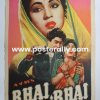 Buy Bhai-Bhai 1956 Original Bollywood Movie Poster. Starring Ashok Kumar, Kishore Kumar, Nirupa Roy, Nimmi, Shyama. Directed by M. V. Raman.