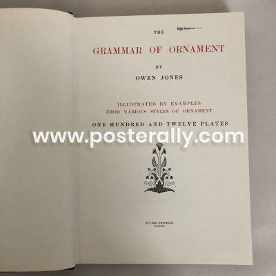 Buy The Grammar of Ornament: A Monumental Work of Art by Owen Jones. Buy Rare Books Online. Collectible Vintage Books, Rare coffee table books online.