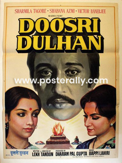 Buy Doosri Dulhan 1983 Bollywood Movie Poster. Starring Sharmila Tagore and Victor Banerjee. Directed by Lekh Tandon.