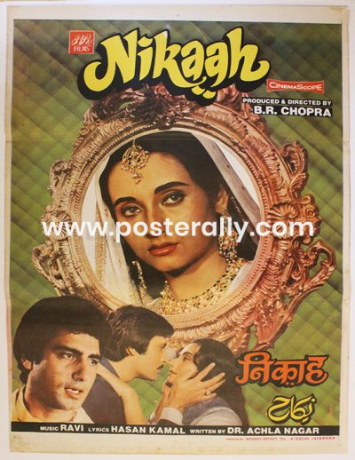 Buy Nikaah 1971 Bollywood Movie Poster. Starring Raj Babbar, Deepak Parashar and Salma Agha Directed by B.R. Chopra.