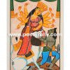 Goddess Durga Kalighat Painting. Buy Kalighat Paintings online. Indian Folk Art Paintings from West Bengal for sale. Buy rare vintage art online India.