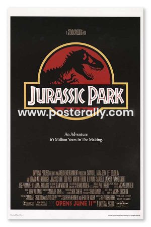 Jurassic Park 1993 Hollywood Movie Poster. Buy Hollywood Posters online. Directed by Steven Spielberg. Classic Movie Posters for sale.