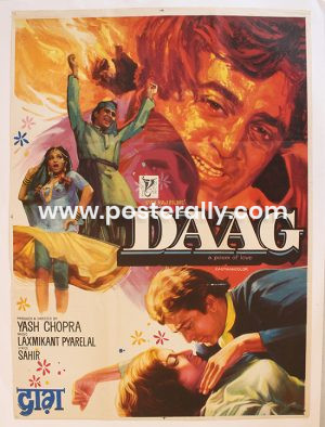 Buy Daag 1973 Bollywood Movie Poster online. Directed by Yash Chopra. Starring Rajesh Khanna, Sharmila Tagore, Raakhee. Vintage Bollywood Posters online.