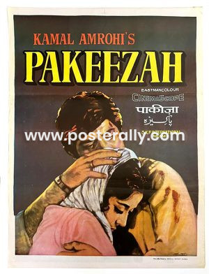 Buy Pakeezah 1972 Bollywood Movie Poster. Starring Ashok Kumar, Meena Kumari and Raaj Kumar. Directed by Kamal Amrohi. Vintage Bollywood Posters.