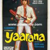 Buy Yaarana 1981 Bollywood Movie Poster. Starring Amitabh Bachchan, Amjad Khan, Neetu Singh, Tanuja, and Kader Khan. Directed by Raakesh Kumar.